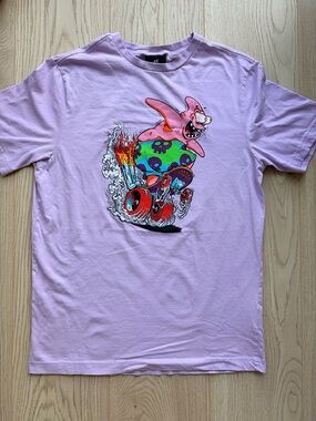 H&M x SpongeBob Patrick Star Hot Rod Graphic Tee - Lilac Men's S